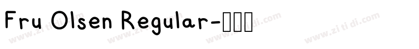 Fru Olsen Regular字体转换